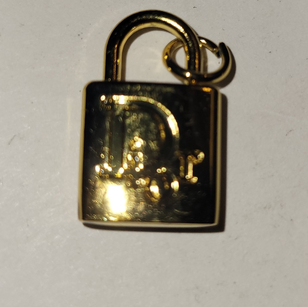 Dior upcycled zipper pull in gold tone - Picture 1 of 3